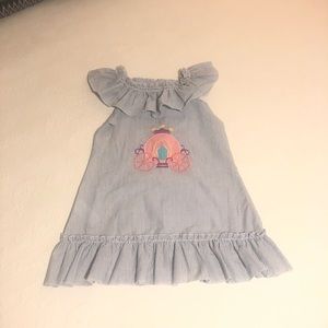 Lil Cactus blue & white wear suckered dress, 6T